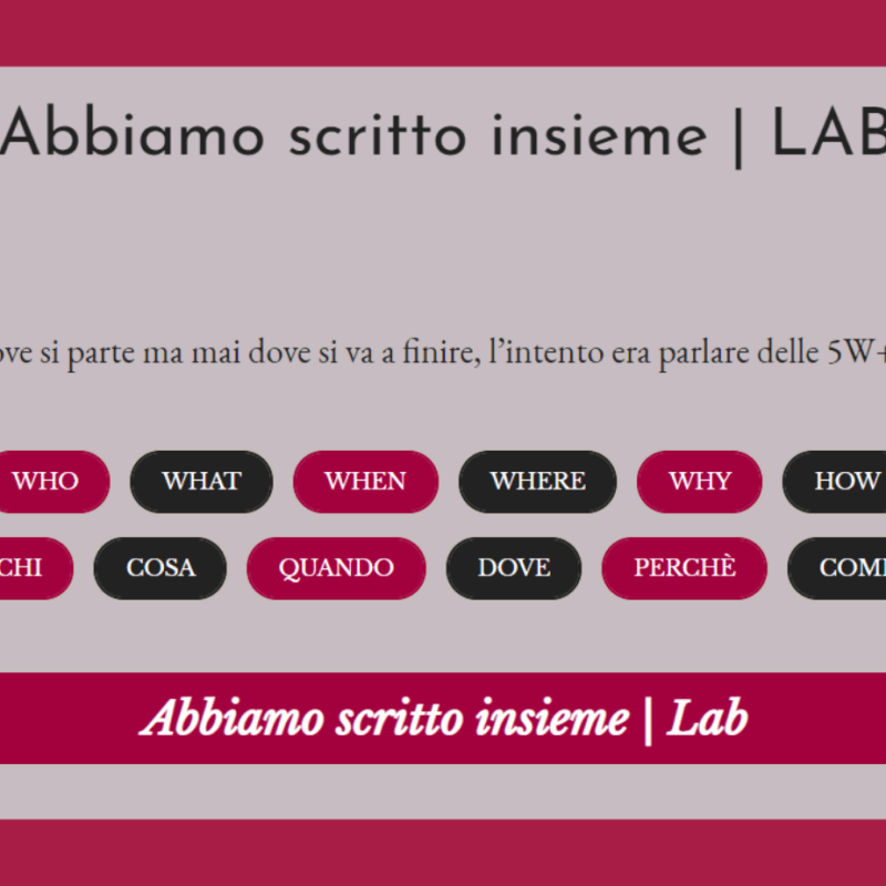 Abbiamo scritto insieme | LAB